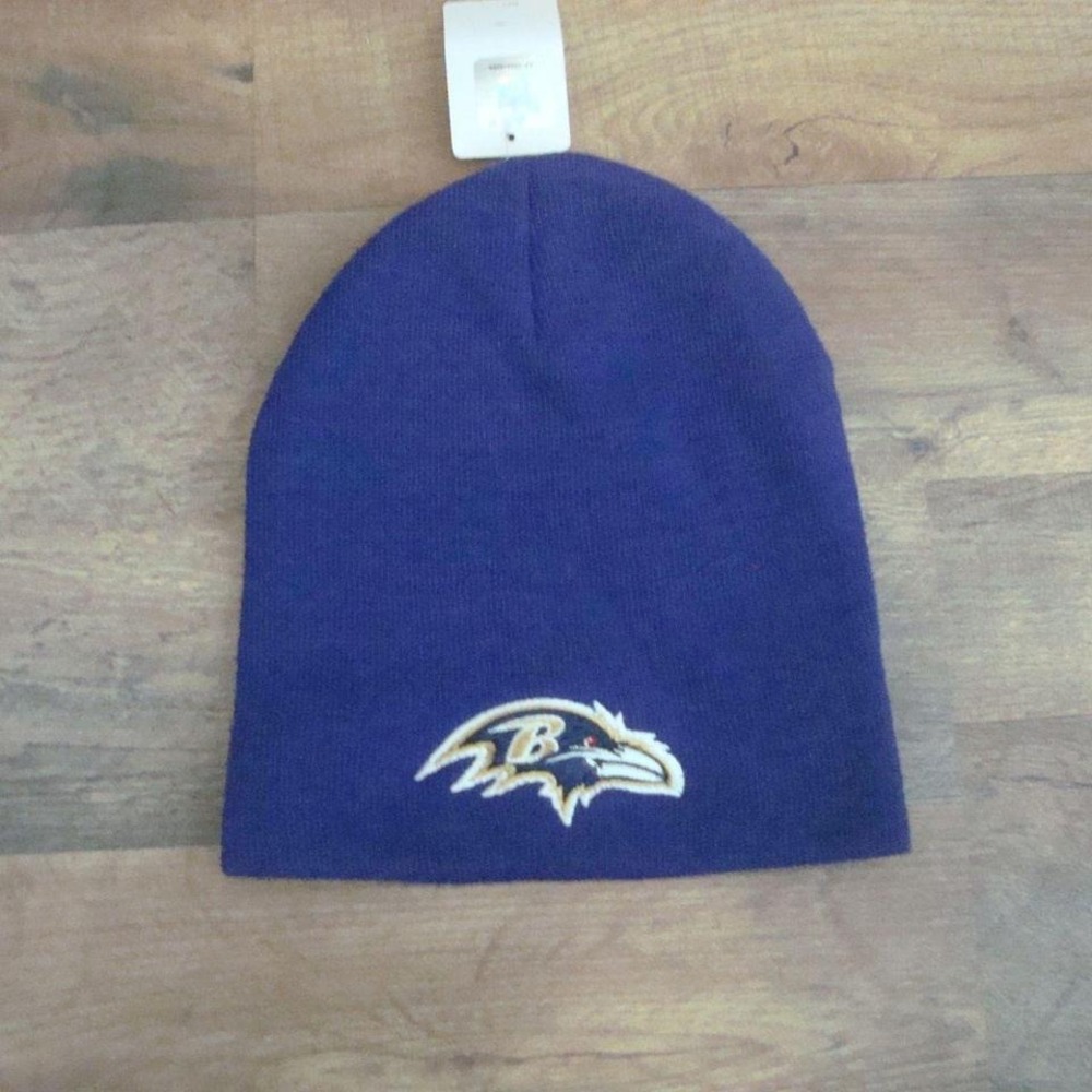 BALTIMORE RAVENS BEANIE TOBOGGAN‎ KNIT HAT CAP VINTAGE 00S Y2K W1